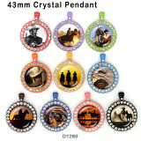 10pcs/lot   Pistol   glass picture printing products of various sizes  Fridge magnet cabochon