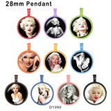 10pcs/lot   Famous stars   glass picture printing products of various sizes  Fridge magnet cabochon