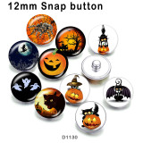 10pcs/lot  Halloween   glass picture printing products of various sizes  Fridge magnet cabochon