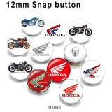 10pcs/lot  motorcycle Car  glass picture printing products of various sizes  Fridge magnet cabochon