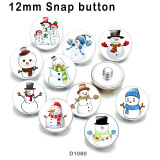 10pcs/lot  Snowman   glass picture printing products of various sizes  Fridge magnet cabochon