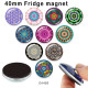 10pcs/lot   Flower  glass picture printing products of various sizes  Fridge magnet cabochon