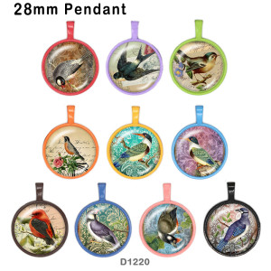 10pcs/lot   bird   glass picture printing products of various sizes  Fridge magnet cabochon
