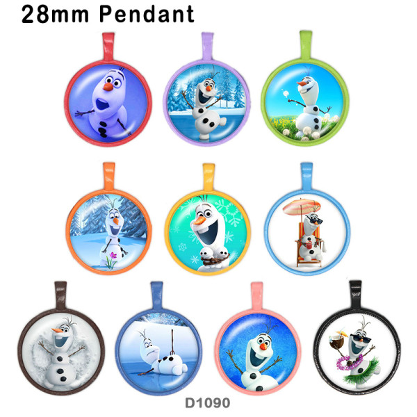 10pcs/lot  Snowman   glass picture printing products of various sizes  Fridge magnet cabochon