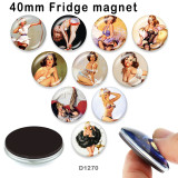 10pcs/lot   Famous  stars  glass picture printing products of various sizes  Fridge magnet cabochon