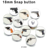 10pcs/lot   Pistol   glass picture printing products of various sizes  Fridge magnet cabochon
