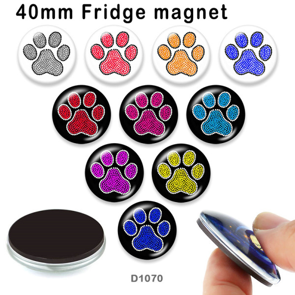 10pcs/lot  pattern  glass picture printing products of various sizes  Fridge magnet cabochon