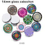10pcs/lot   Flower  glass picture printing products of various sizes  Fridge magnet cabochon