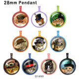 10pcs/lot   Cat  glass picture printing products of various sizes  Fridge magnet cabochon