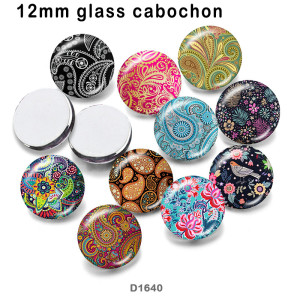 10pcs/lot  pattern  glass picture printing products of various sizes  Fridge magnet cabochon