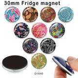 10pcs/lot  pattern  glass picture printing products of various sizes  Fridge magnet cabochon
