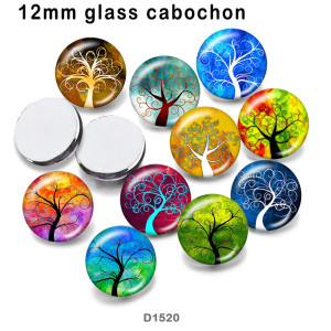 10pcs/lot   tree of life  glass picture printing products of various sizes  Fridge magnet cabochon
