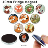 10pcs/lot  Fox   glass picture printing products of various sizes  Fridge magnet cabochon