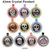 10pcs/lot  skull   glass picture printing products of various sizes  Fridge magnet cabochon
