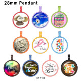 10pcs/lot  words  Ribbon   glass picture printing products of various sizes  Fridge magnet cabochon