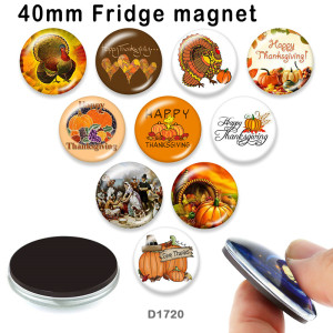 10pcs/lot  Thanksgiving   glass picture printing products of various sizes  Fridge magnet cabochon