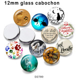 10pcs/lot  Cat  Horse  glass picture printing products of various sizes  Fridge magnet cabochon