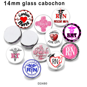 10pcs/lot  Nurse  glass picture printing products of various sizes  Fridge magnet cabochon
