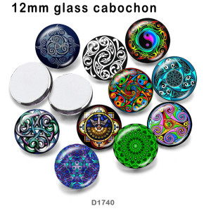 10pcs/lot  pattern  glass picture printing products of various sizes  Fridge magnet cabochon