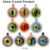 10pcs/lot  eye  color  glass picture printing products of various sizes  Fridge magnet cabochon