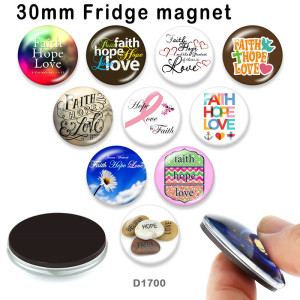 10pcs/lot  words  Ribbon   glass picture printing products of various sizes  Fridge magnet cabochon