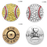Baseball Football bullet 12MM snap silver plated  interchangable snaps jewelry