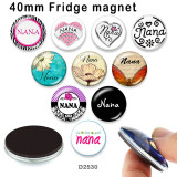 10pcs/lot   Nana   glass picture printing products of various sizes  Fridge magnet cabochon