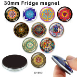 10pcs/lot   pattern  glass picture printing products of various sizes  Fridge magnet cabochon