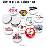 10pcs/lot  MOM  glass picture printing products of various sizes  Fridge magnet cabochon