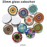 10pcs/lot  Flower  glass picture printing products of various sizes  Fridge magnet cabochon