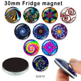 10pcs/lot   pattern  glass picture printing products of various sizes  Fridge magnet cabochon