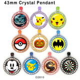10pcs/lot  Cartoon  pet  glass picture printing products of various sizes  Fridge magnet cabochon