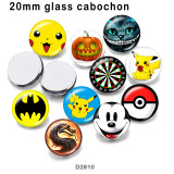 10pcs/lot  Cartoon  pet  glass picture printing products of various sizes  Fridge magnet cabochon