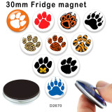 10pcs/lot pattern  glass picture printing products of various sizes  Fridge magnet cabochon