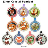 10pcs/lot  Fox   glass picture printing products of various sizes  Fridge magnet cabochon