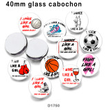 10pcs/lot Ribbon Volleyball   glass picture printing products of various sizes  Fridge magnet cabochon