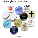 10pcs/lot  Cross  glass picture printing products of various sizes  Fridge magnet cabochon
