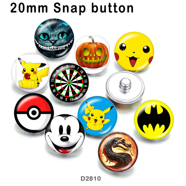10pcs/lot  Cartoon  pet  glass picture printing products of various sizes  Fridge magnet cabochon