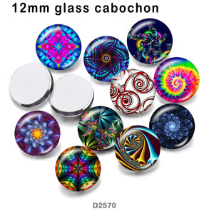 10pcs/lot   pattern  glass picture printing products of various sizes  Fridge magnet cabochon
