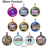 10pcs/lot  Car  BUS  glass  picture printing products of various sizes  Fridge magnet cabochon