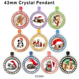10pcs/lot  Christmas  Cat  glass  picture printing products of various sizes  Fridge magnet cabochon