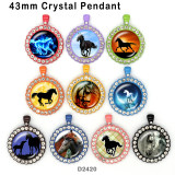 10pcs/lot   Horse   glass picture printing products of various sizes  Fridge magnet cabochon