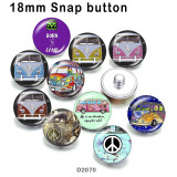 10pcs/lot  Car  BUS  glass  picture printing products of various sizes  Fridge magnet cabochon