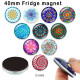 10pcs/lot  pattern  glass  picture printing products of various sizes  Fridge magnet cabochon