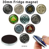 10pcs/lot  pattern  glass  picture printing products of various sizes  Fridge magnet cabochon