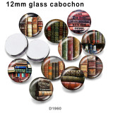 10pcs/lot  book  glass  picture printing products of various sizes  Fridge magnet cabochon