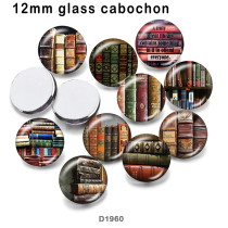 10pcs/lot  book  glass  picture printing products of various sizes  Fridge magnet cabochon