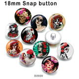 10pcs/lot  skull  glass  picture printing products of various sizes  Fridge magnet cabochon