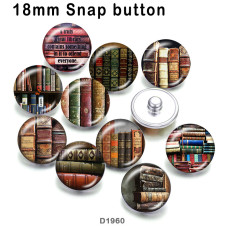 10pcs/lot  book  glass  picture printing products of various sizes  Fridge magnet cabochon