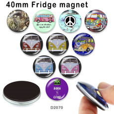 10pcs/lot  Car  BUS  glass  picture printing products of various sizes  Fridge magnet cabochon